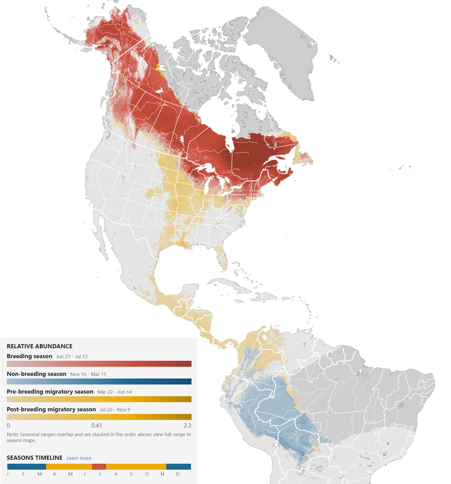 Range Map for Alder Flycatcher