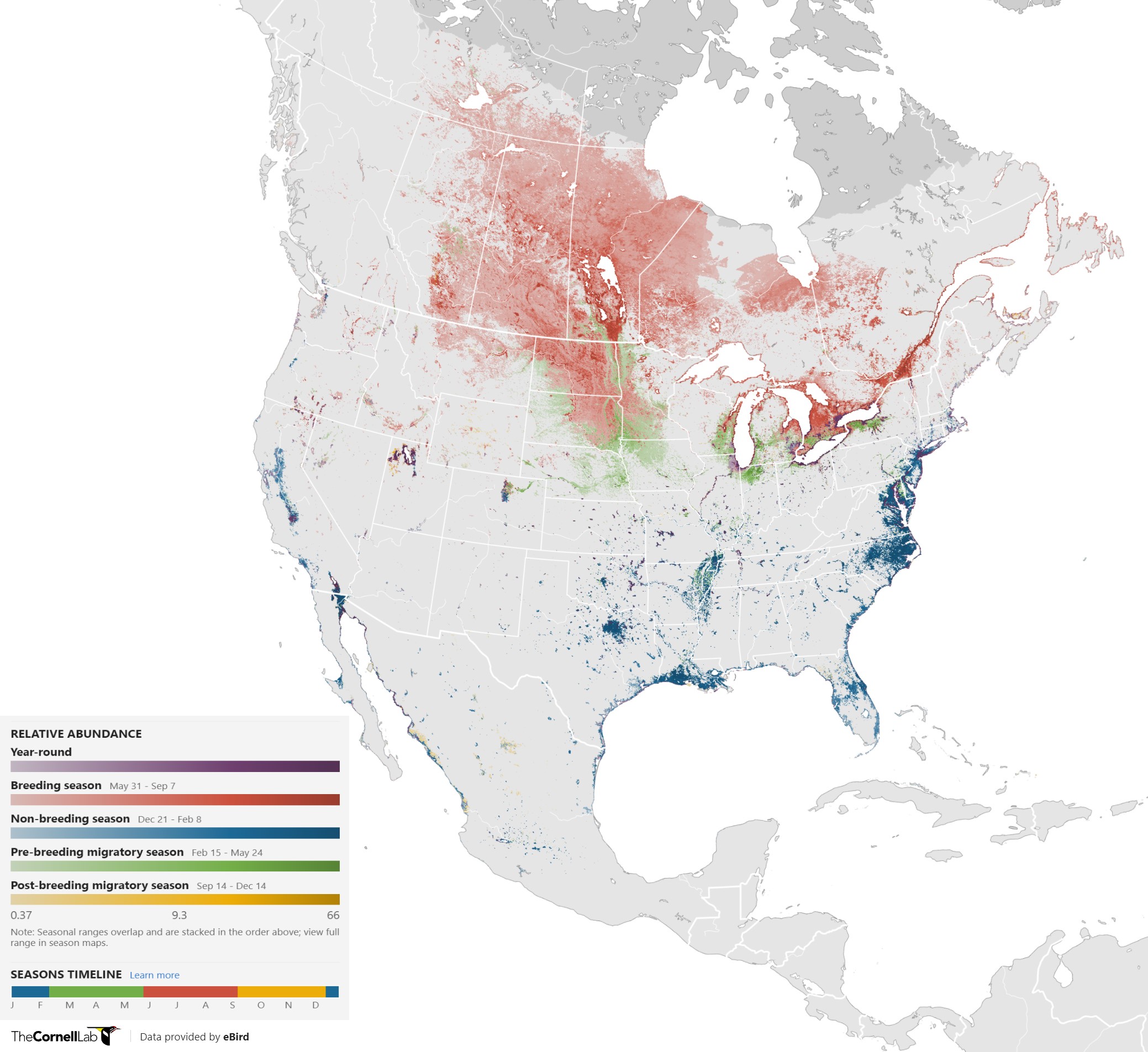 Range Map for Ring-Billed Gull
