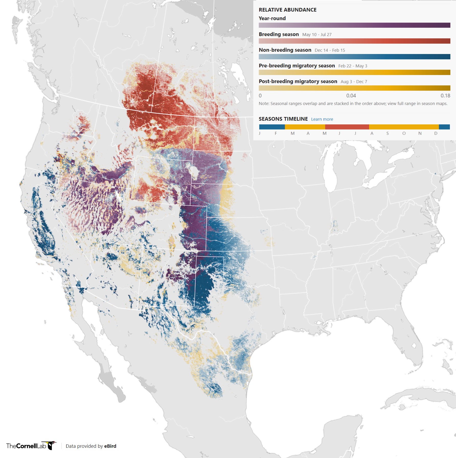 Range Map for Ferruginous Hawk