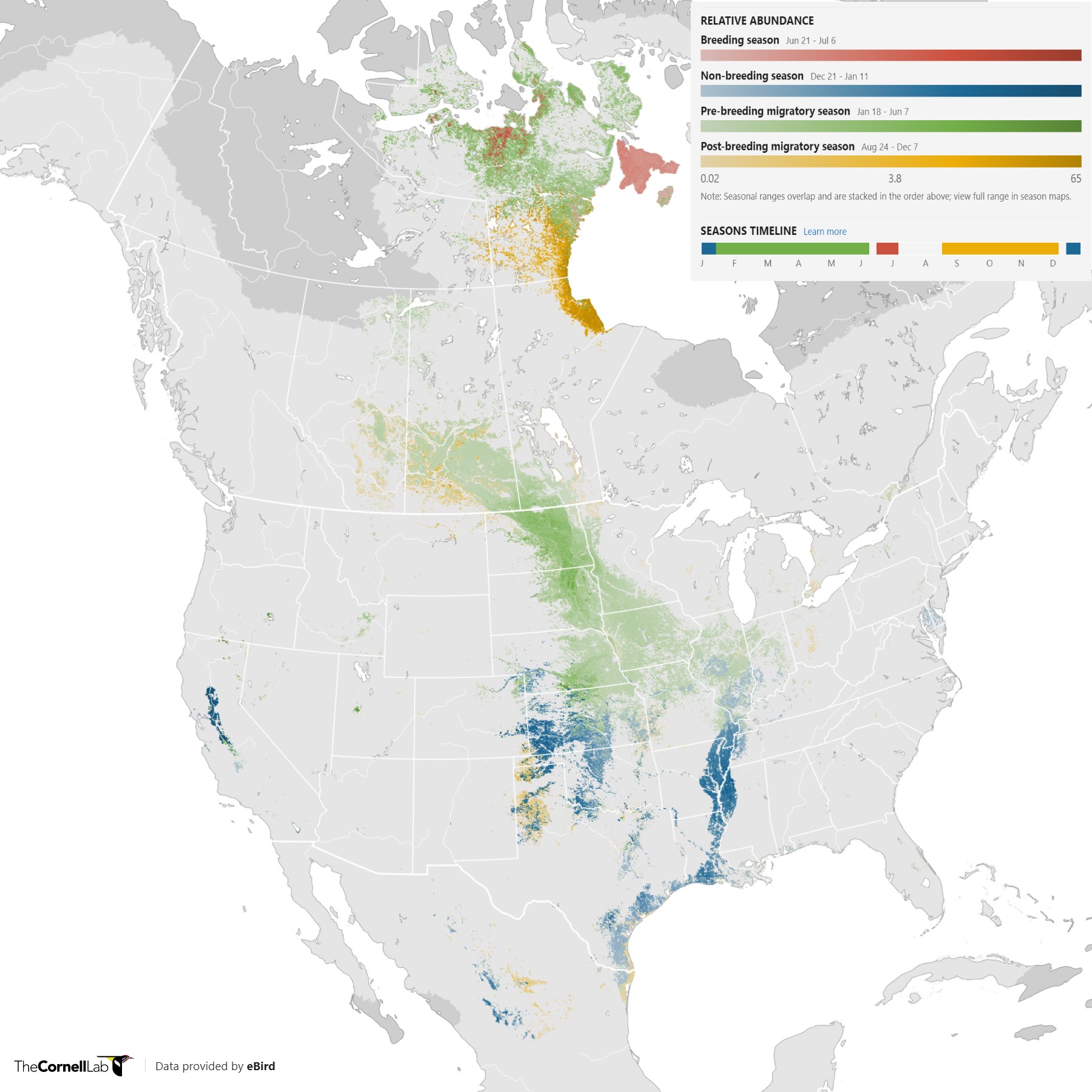 Range Map for Ross’s Goose