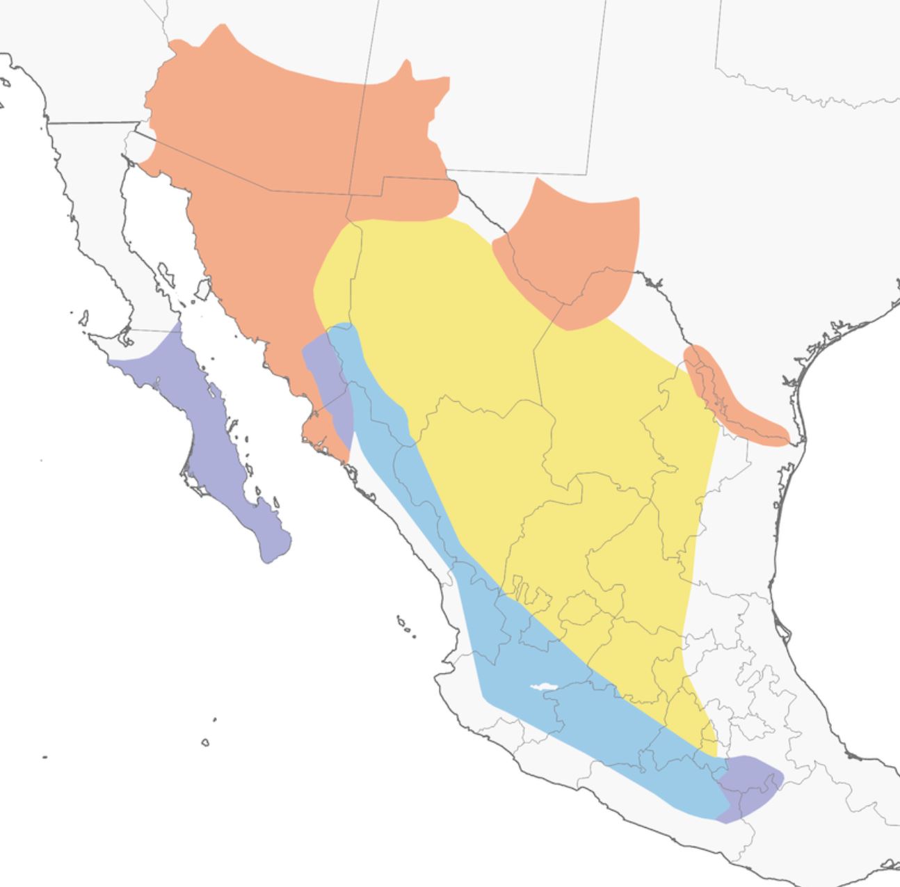 Range Map for Elf Owl