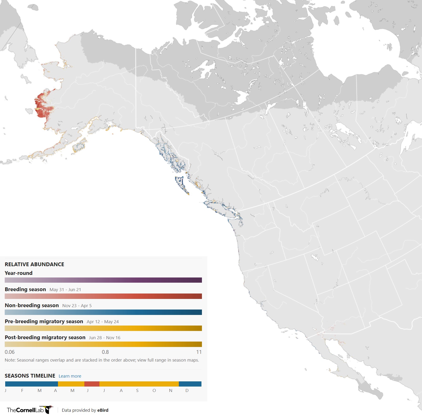 Range Map for Turnstone – Black