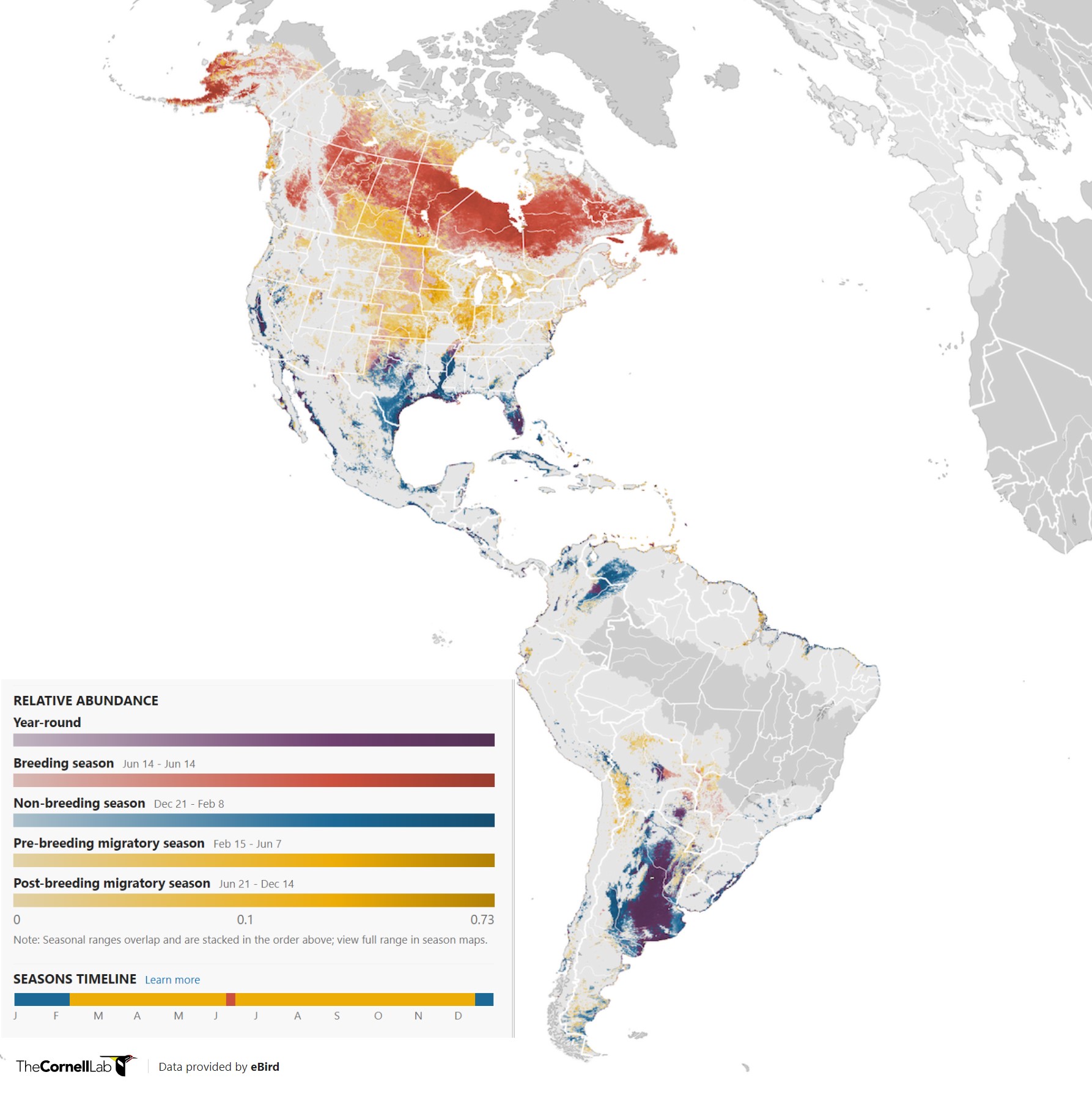 Range Map for Greater Yellowlegs
