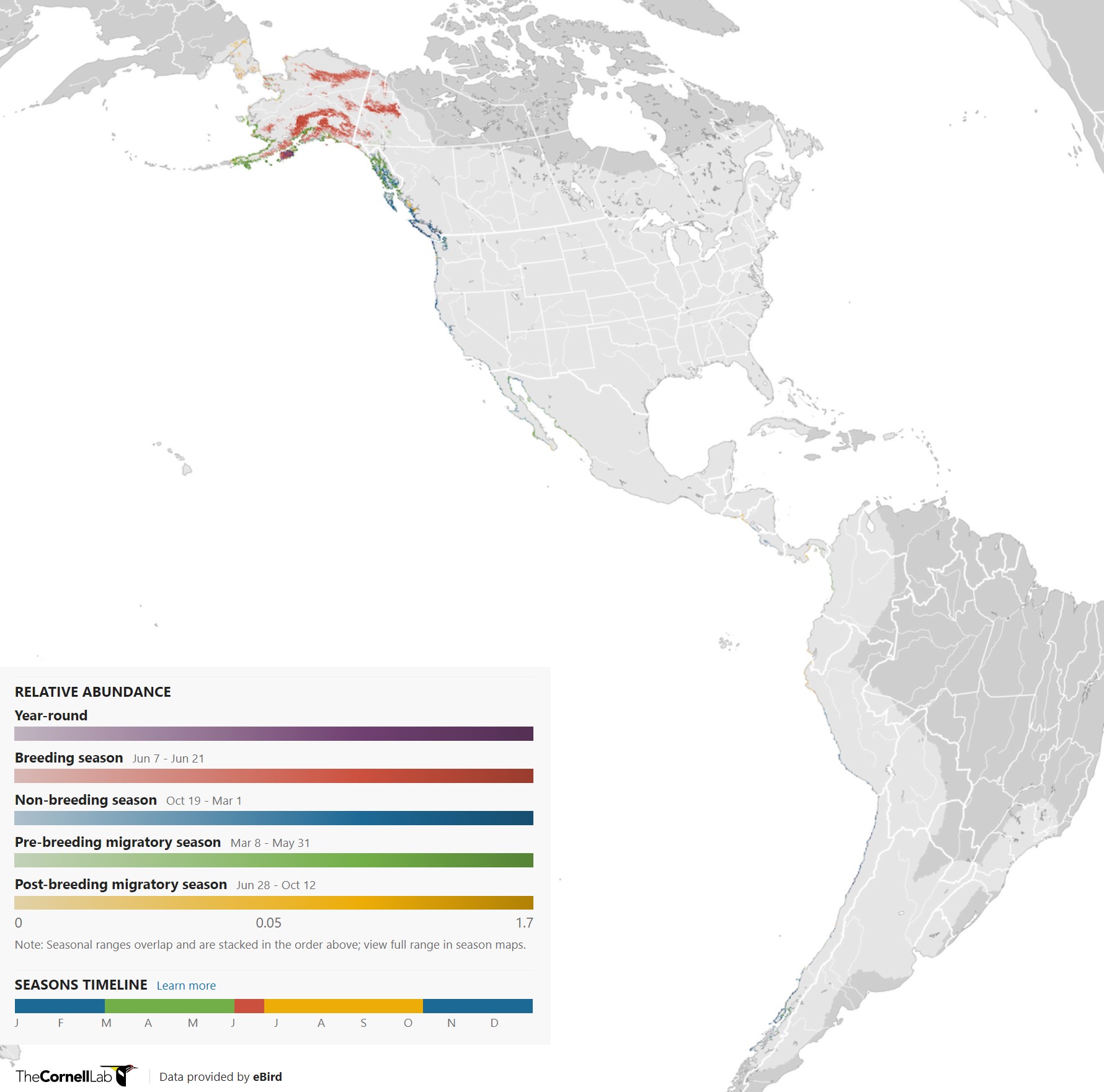 Range Map for Surfbird