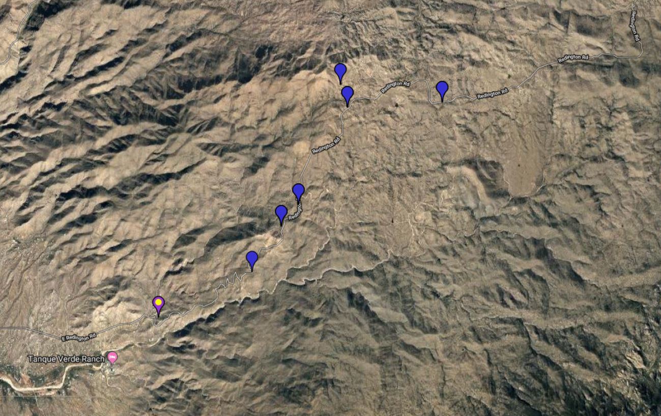 Map of locations where I captured these images