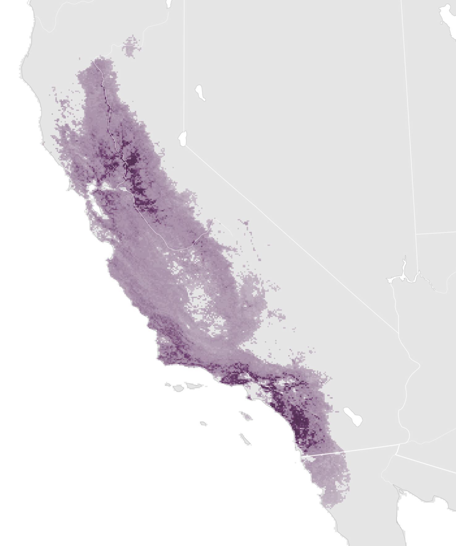 Range Map for Nuttall’s Woodpecker