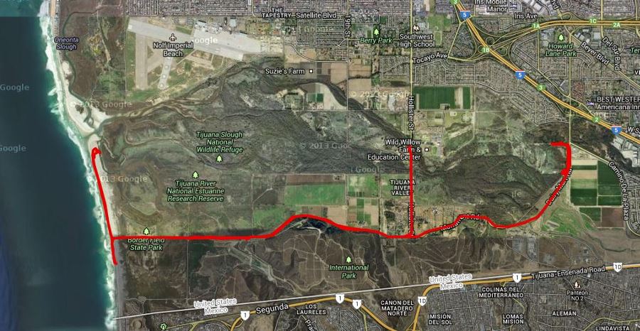 Map of Route for the Day