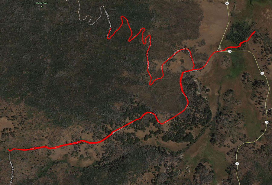 Map of Route for the Day