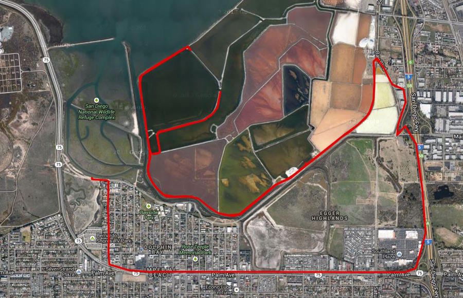 Saltworks. Part of the South San Diego Bay NWR, San Diego, California.
