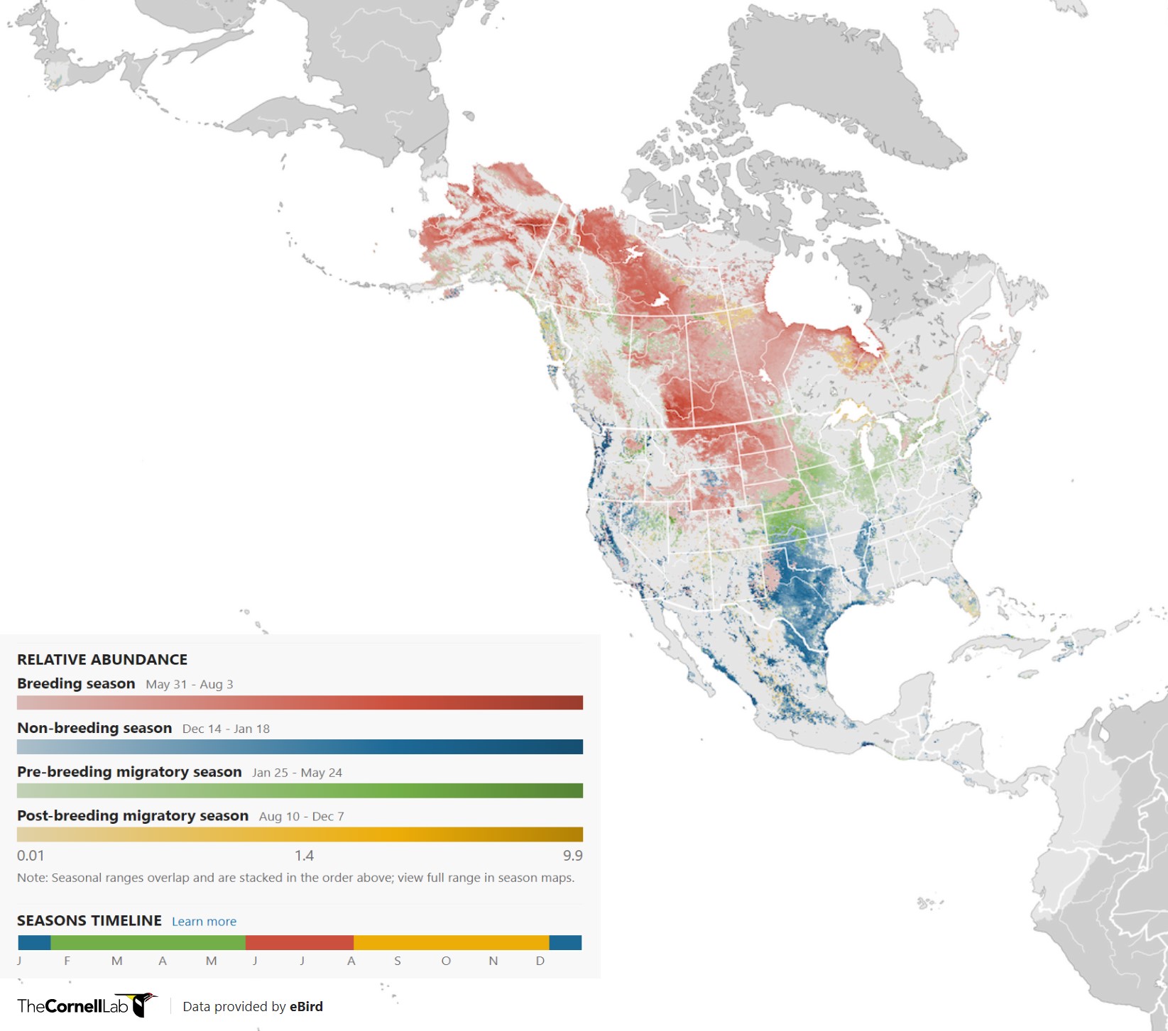 Range Map for American Wigeon