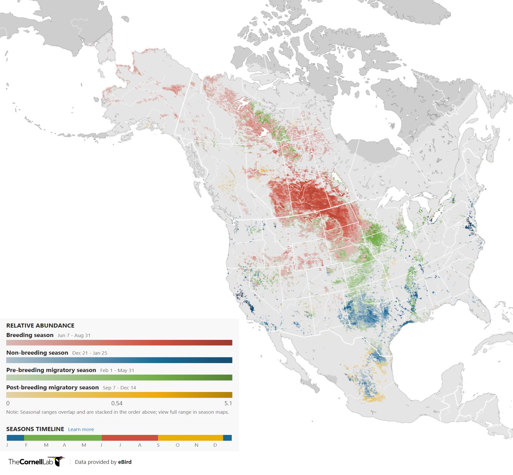 Range Map for Canvasback