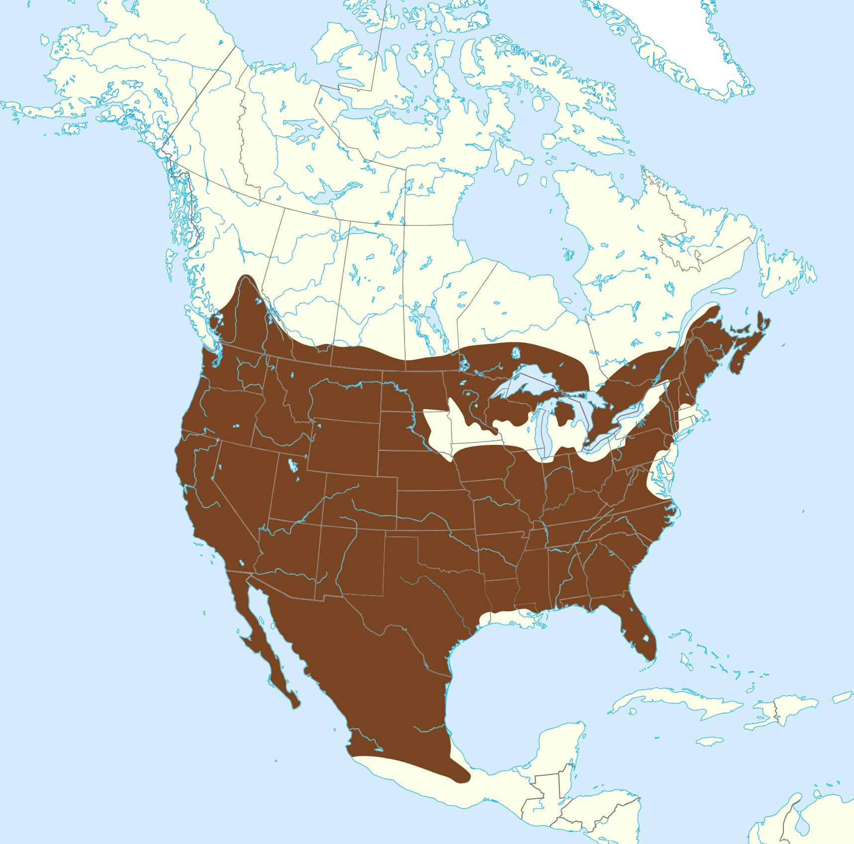 Range Map for Bobcat