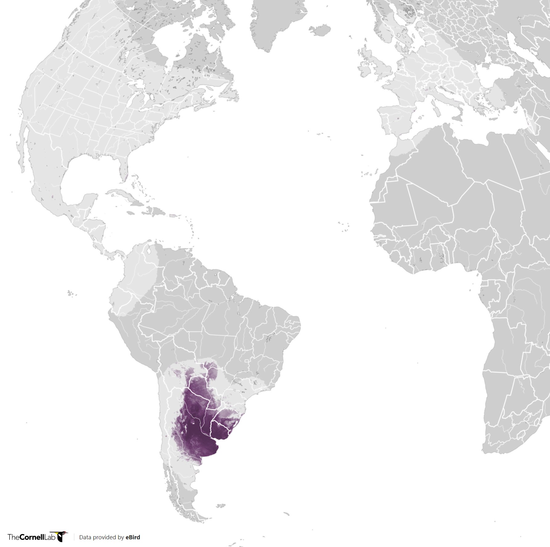 Range Map for Monk Parakeet