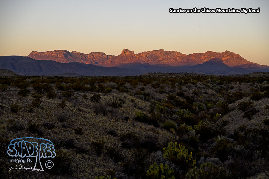 Sunrise on the Chisos Mountains - Scenery