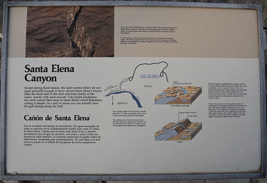 Santa Elena Canyon Informational Signs - Scenery