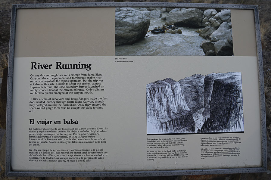 Santa Elena Canyon Informational Signs - Scenery