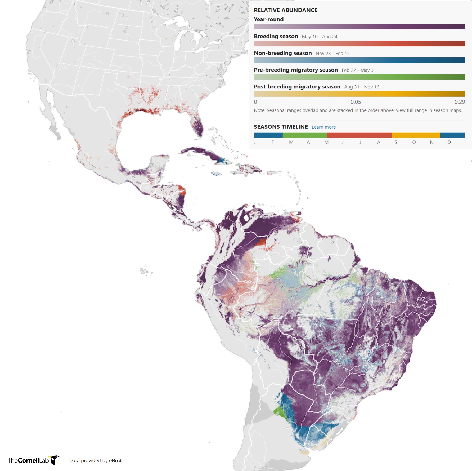 Range Map for American Purple Gallinule