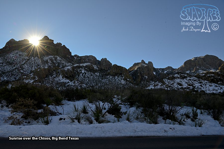 First Winter Light in the Chisos Mountains - Scenery