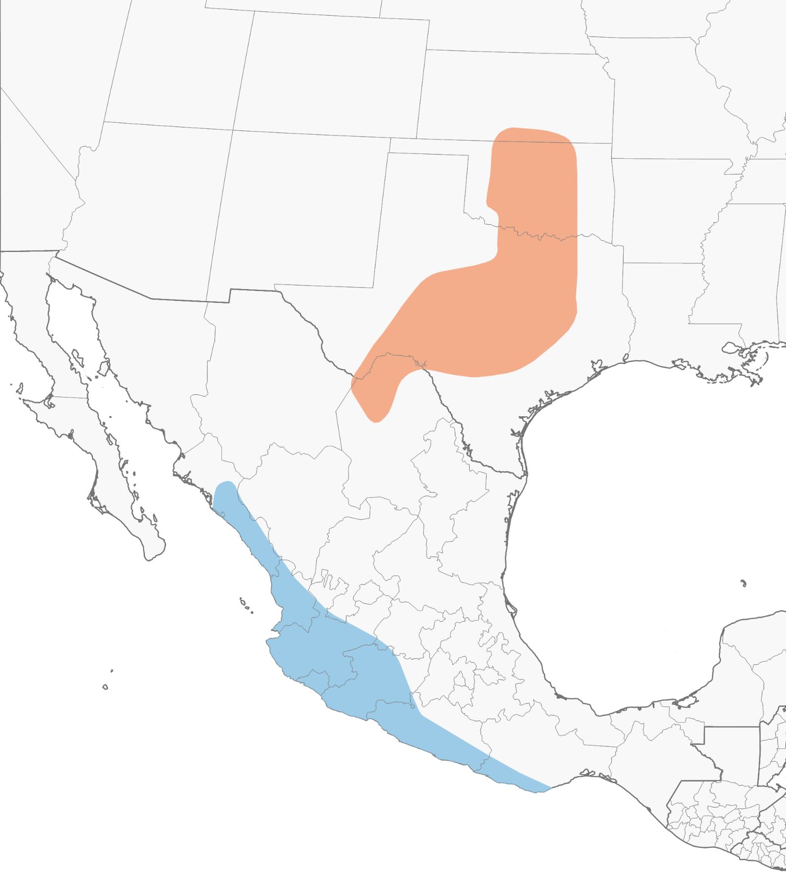 Range Map for Black-Capped Vireo