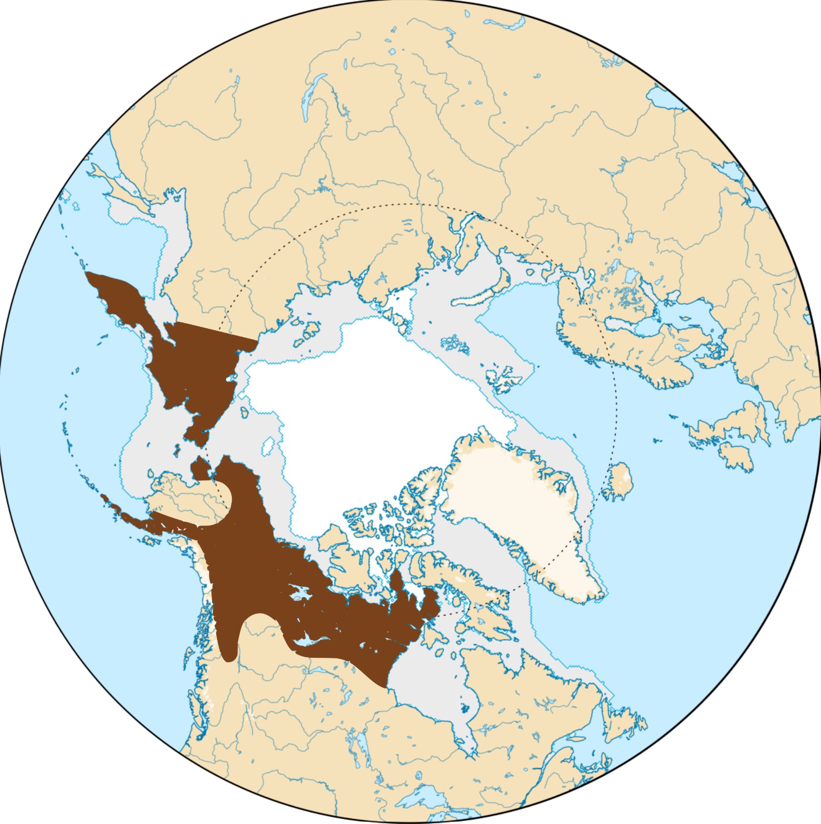 Range Map for Arctic Ground Squirrel