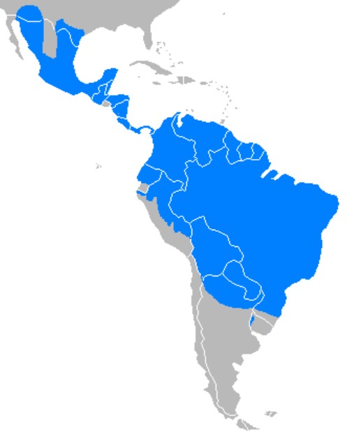 Range Map for Collared Peccary