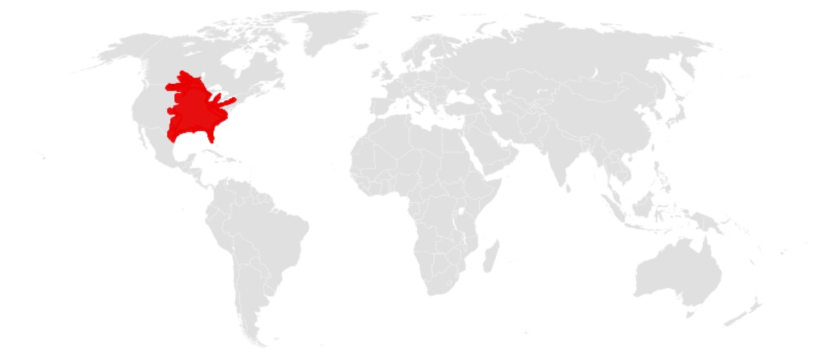 Range Map for Fox Squirrel