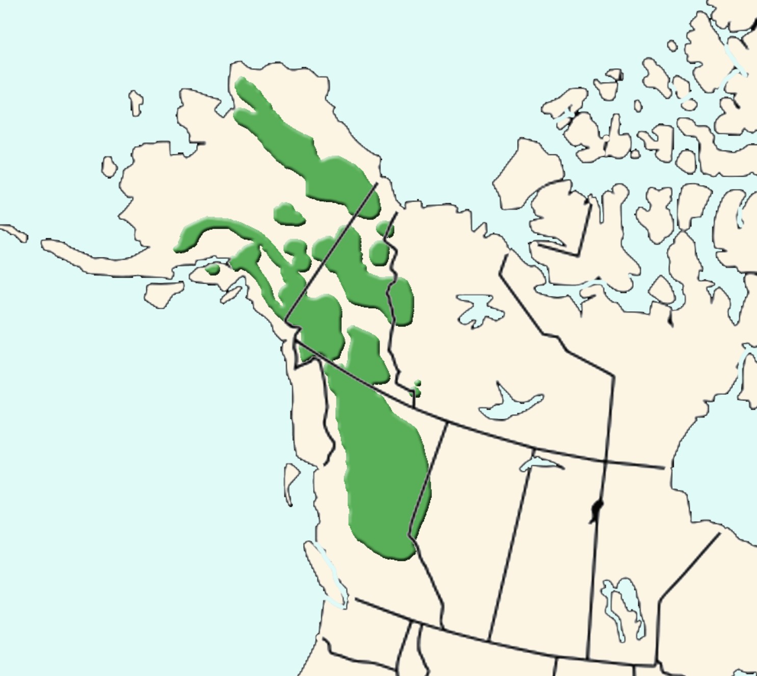 Range Map for Thinhorn Sheep