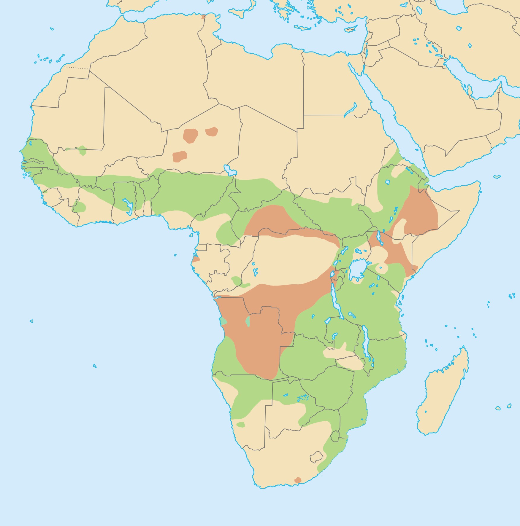 Range Map for Wart Hog
