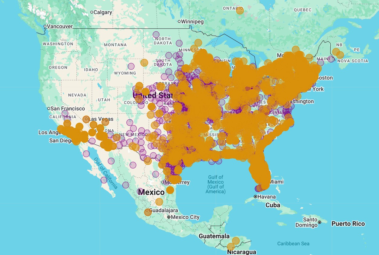 Range Map for Giant Swallowtail Butterfly