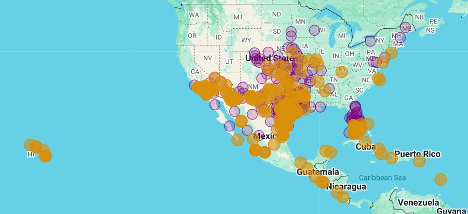 Range Map for Large Orange Sulphur