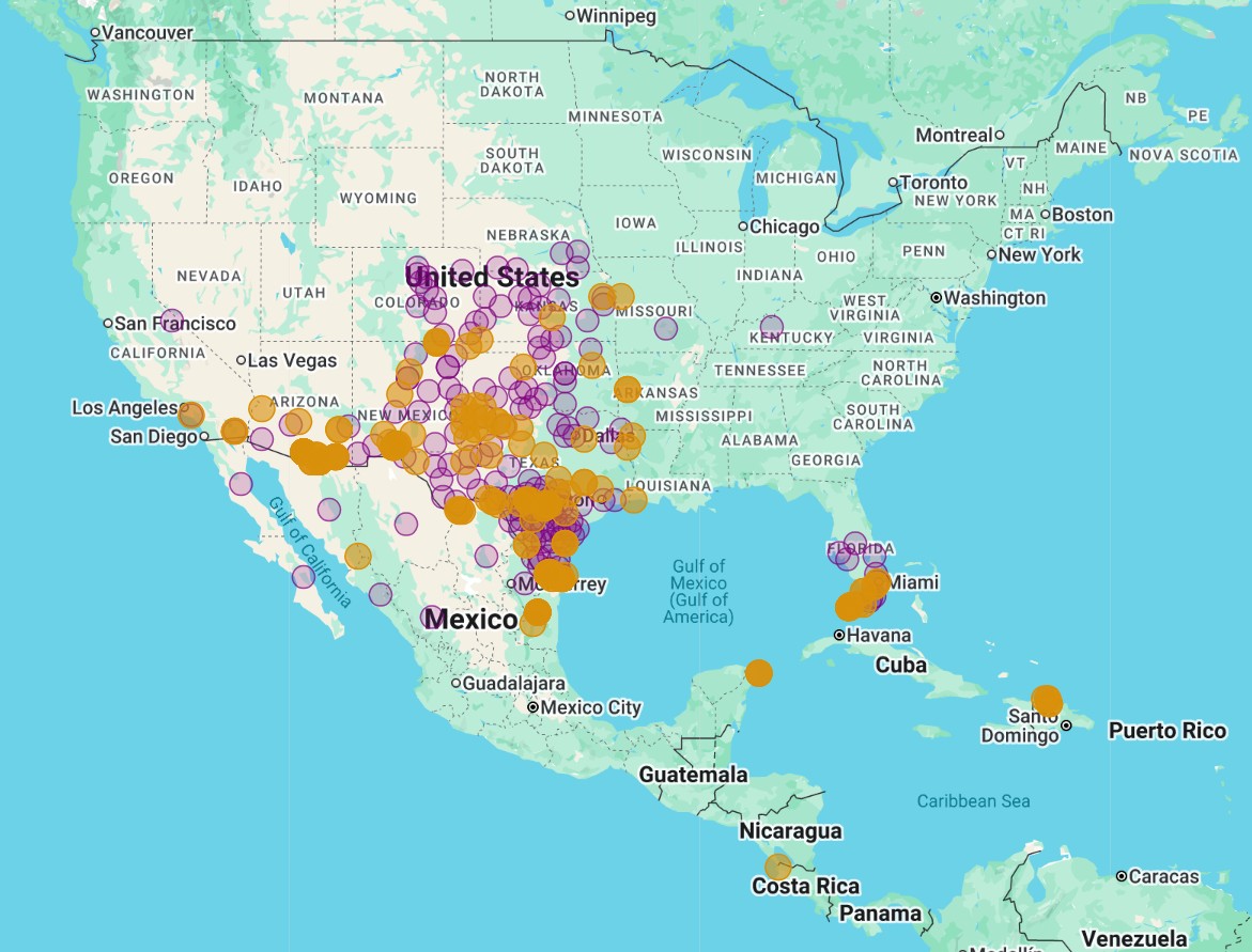 Range Map for Lyside Sulphur