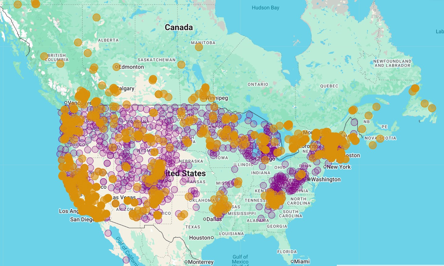 Range Map for Silvery Blue Butterfly