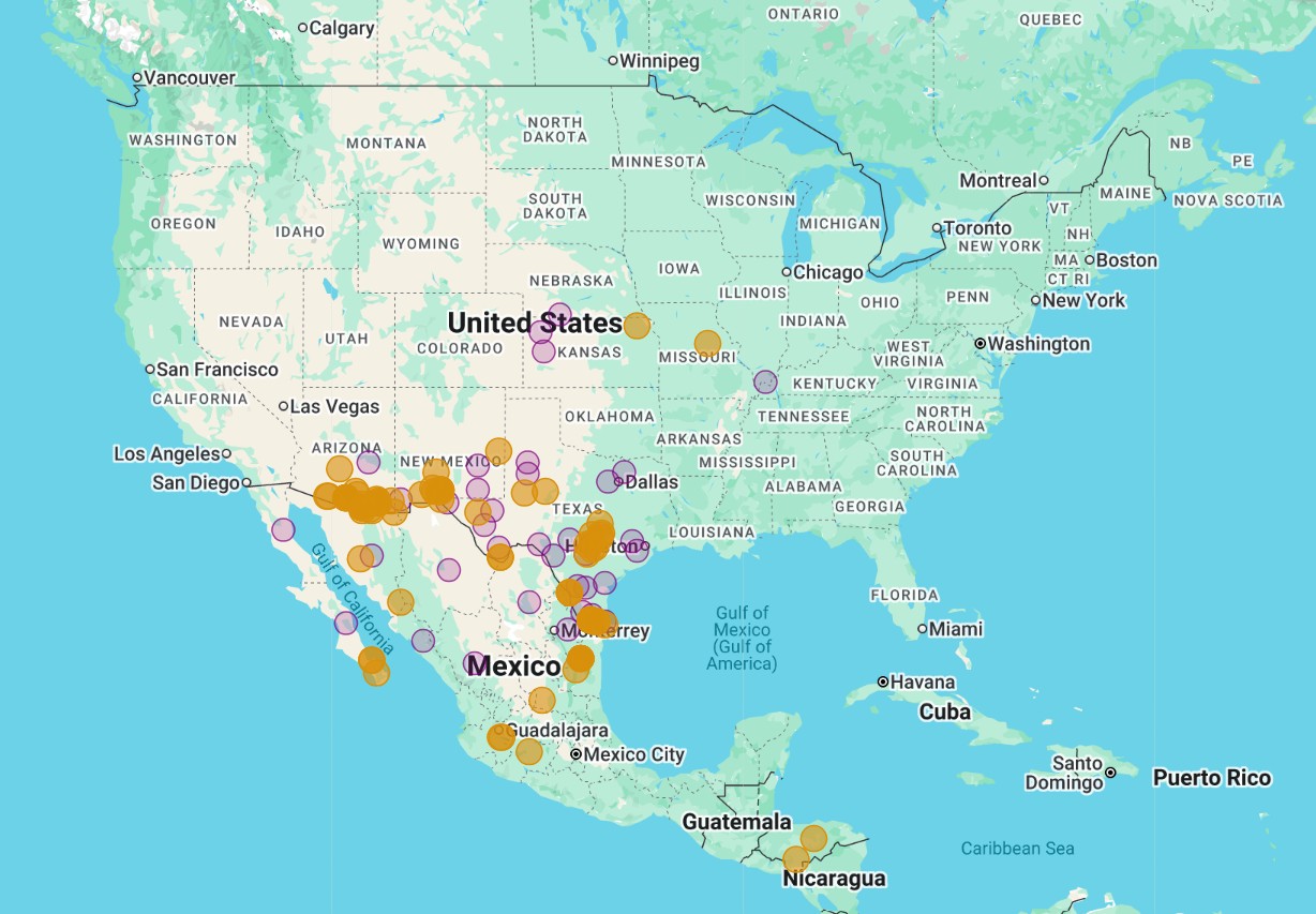 Range Map for Tropical Leafwing