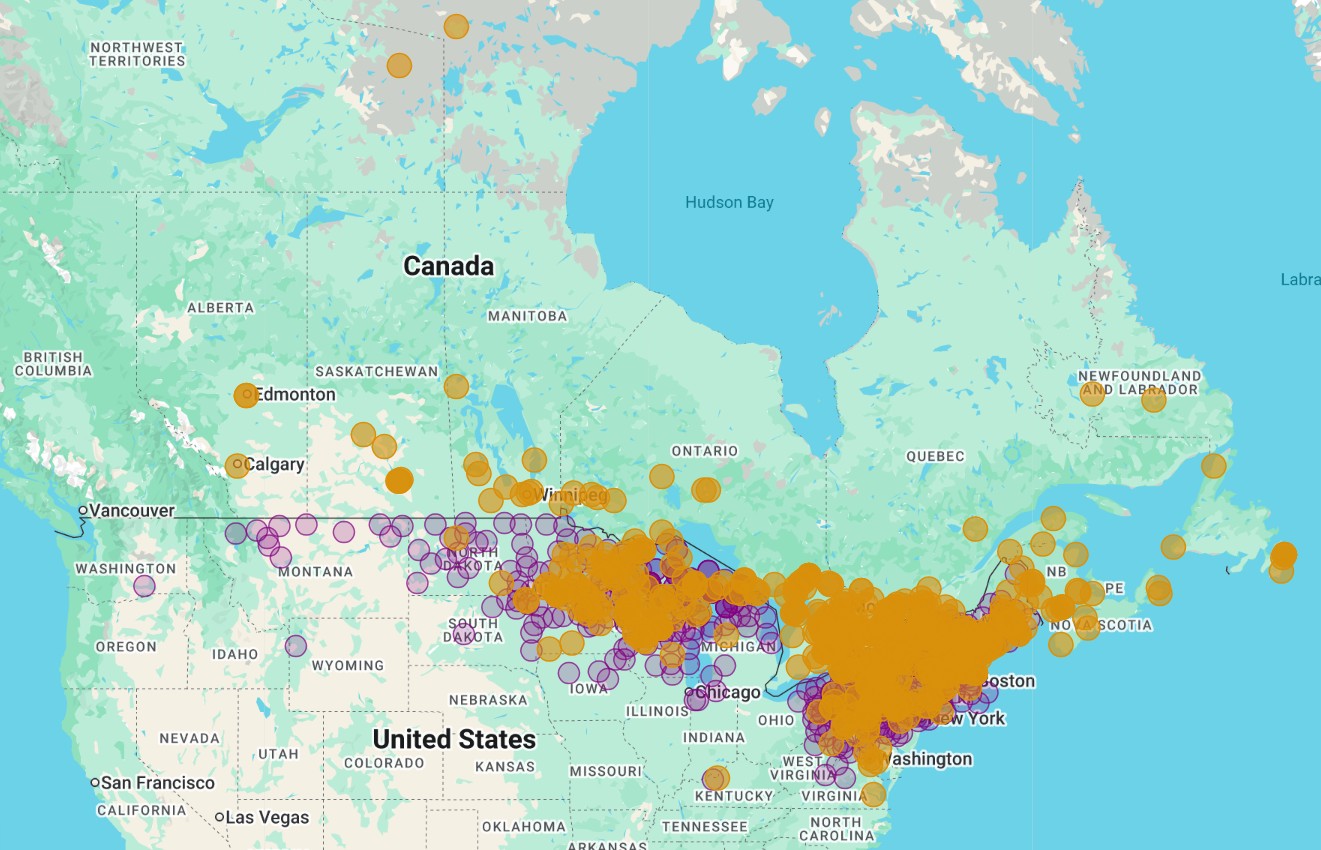 Range Map for White Admiral